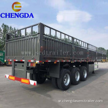 3 محاور 40-80Tons Cargo Side Wall نصف مقطورة